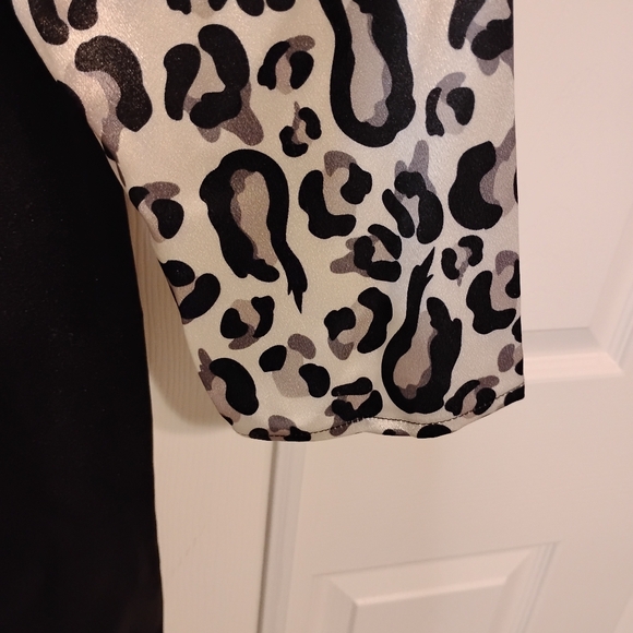 Midnight Velvet Plus Size Tilda Leopards Print Blank Faux-Wrap Dress 18W - Picture 8 of 14